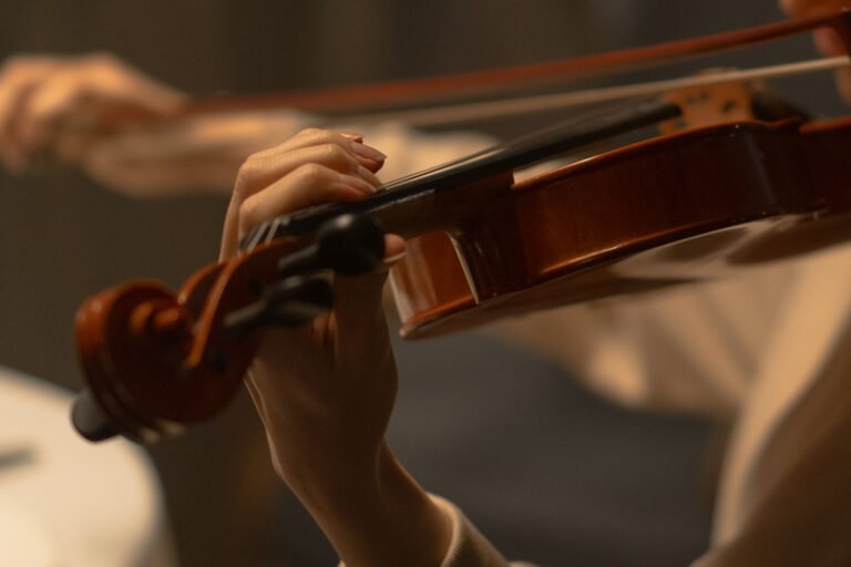 Muscian playing violin