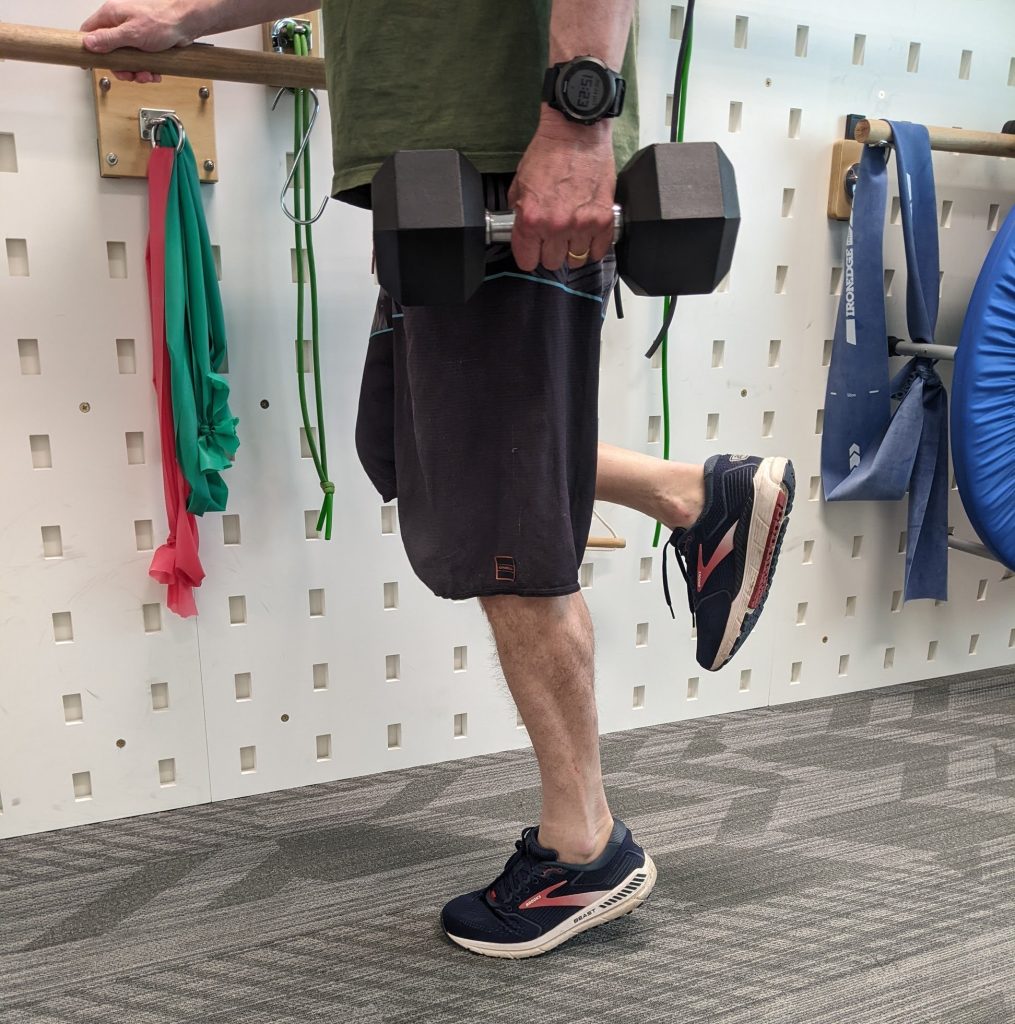 weighted calf raise standing sports rehabilitation cheltenham